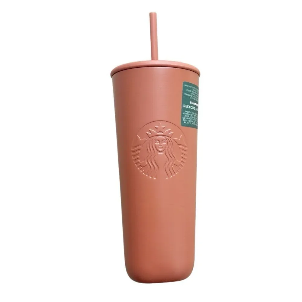 Starbucks 2024 Recycled Terracotta Triangle Tumbler Brown Venti 24oz NWT